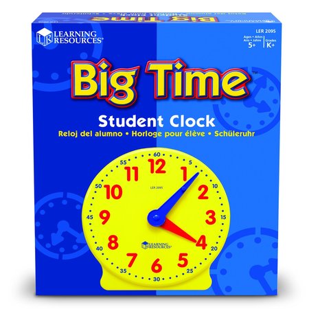 LEARNING RESOURCES Big Time™ 12-Hour Student Learning Clock® 2095